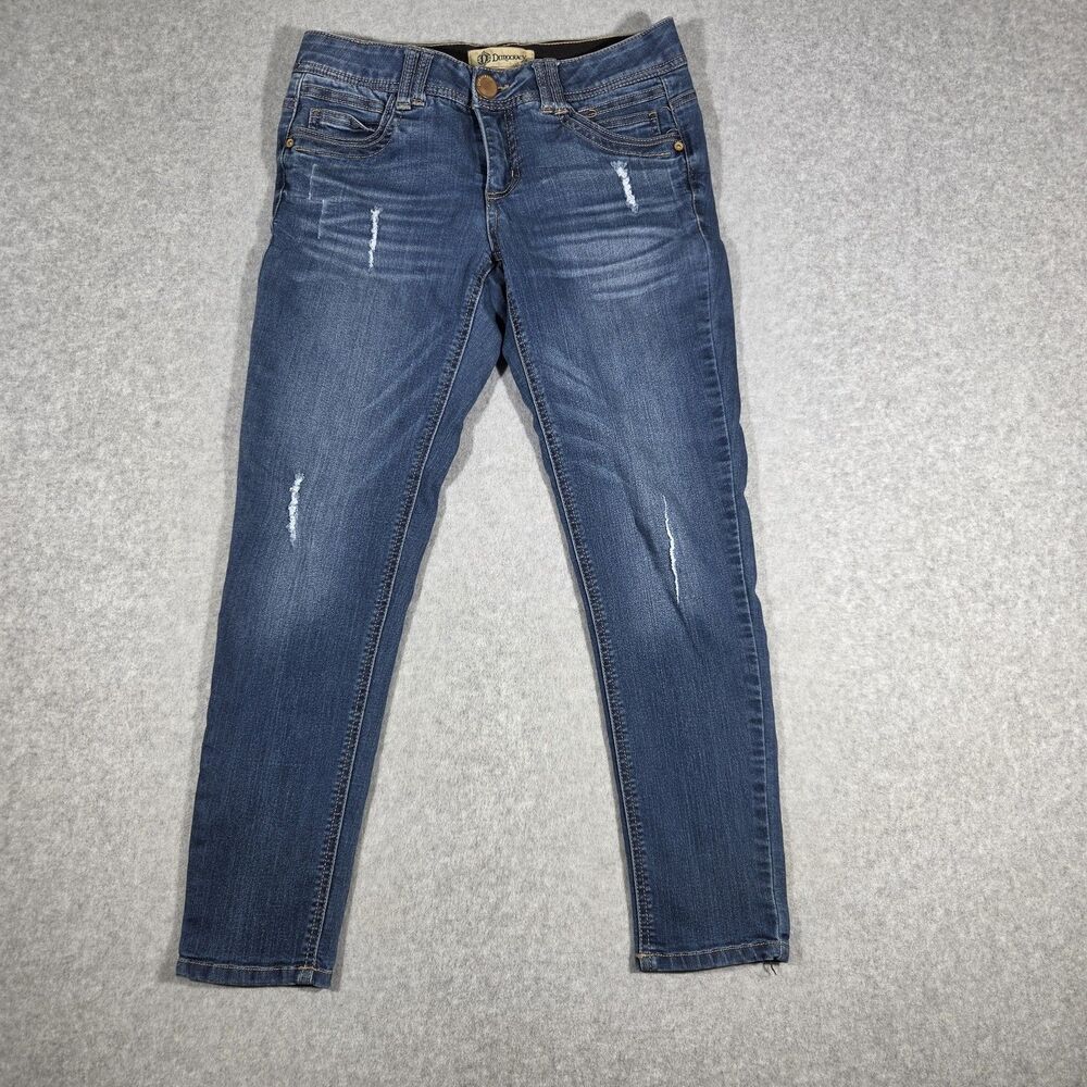 Democracy Absolution Womens Size 4 Medium Wash Distressed Stretch Skinny Jeans